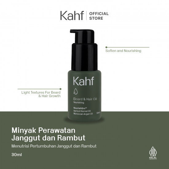 Kahf Nourishing Beard & Hair Oil 30 ml - Kahf - Perawatan Diri Halal ...