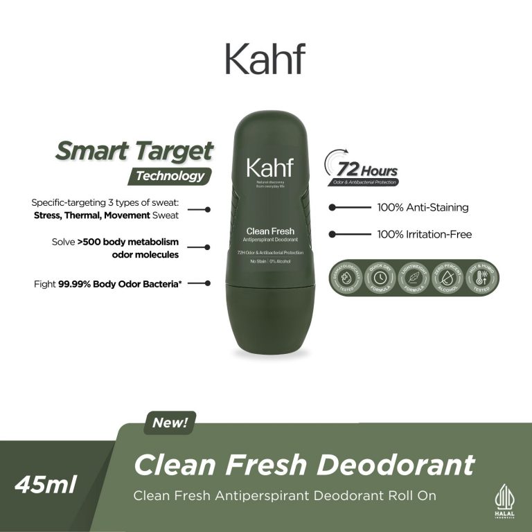 Kahf Clean Fresh Antiperspirant Deodorant Roll On 45 ml