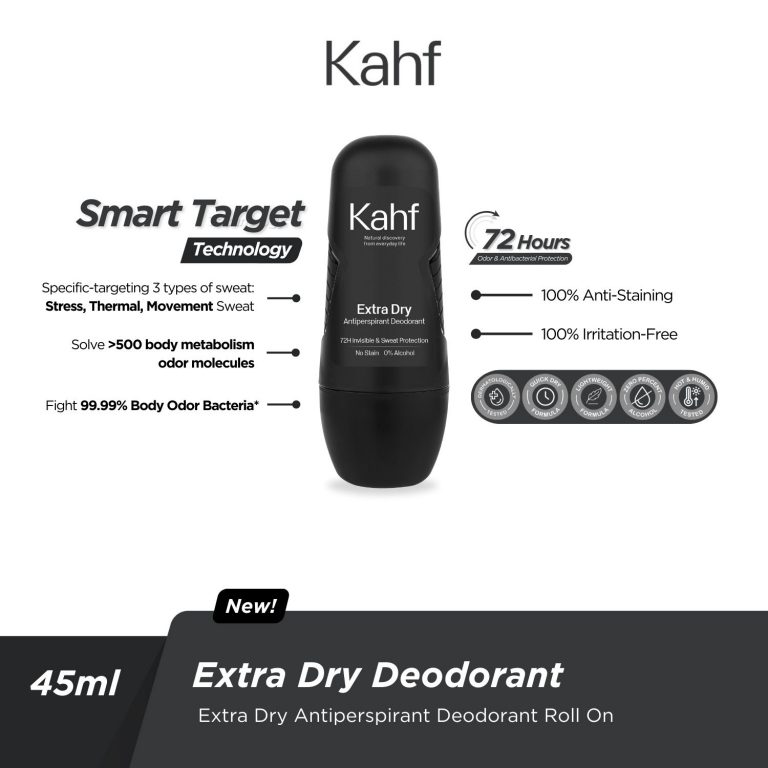 Kahf Extra Dry Antiperspirant Deodorant Roll On 45 ml